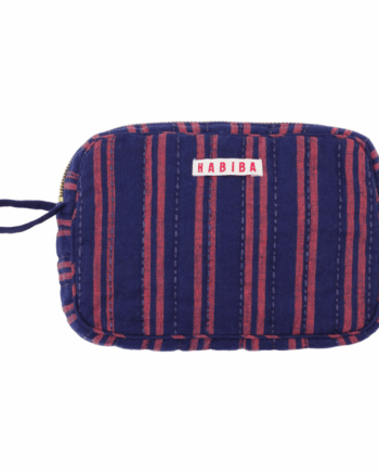 Elegant kosmetikpung med striber – Få den i dag!