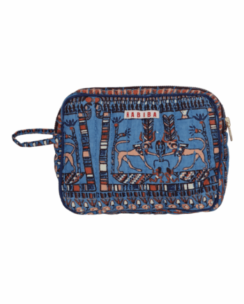 Elegant Blå Makeup Clutch – Ideel til Skønhedsprodukter