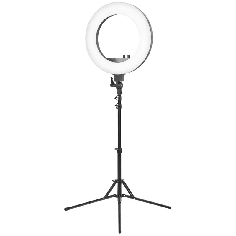 Sort Led Ringlys Med Stativ Ampquot 48w Led - Activeshop Evilbeauty  - 5906717410086