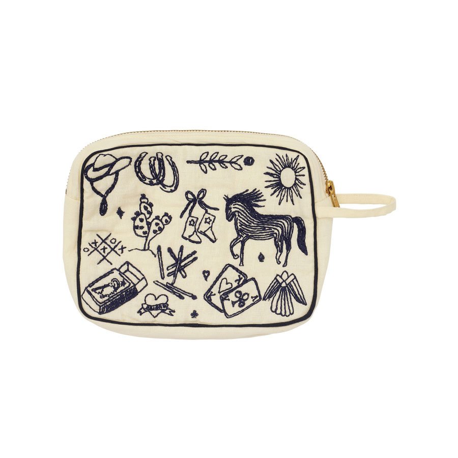 Polly Makeup Clutch i Vanilje – Elegant og Praktisk Taske