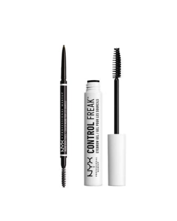 Nyx Micro Brow Pencil Ash Brown & Control Freak Eyebrow Gel Clear Pcs - Nyx Evilbeauty  - 0800897836870