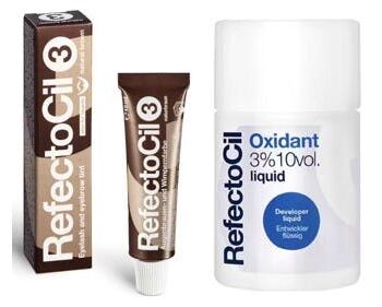 Refectocil Eyelash & Eyebrow Tint Natural Brown & Oxidant Liquid 100 - Refectocil Evilbeauty  - 9003877057307