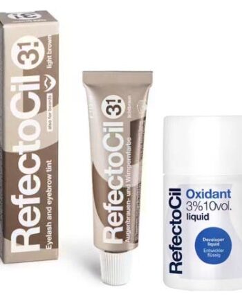 Refectocil Eyelash & Eyebrow Tint Light Brown & Oxidant Liquid 100 - Refectocil Evilbeauty  - 9003877057314