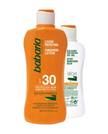 Babaria Sunscreen Milk Lotion Spf30 & After Sun 200 100 - Babaria Evilbeauty  - 8410412705424