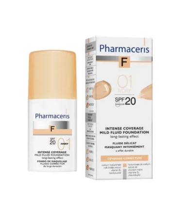 Pharmaceris Intensivt Dækkende Foundation Spf Ivory 30ml - Pharmaceris Evilbeauty  - 5900717153011