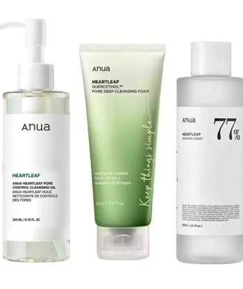 Anua Heartleaf Pore Control Cleansing Oil Cleansing Foam & Toner 200 150 250 - Anua Evilbeauty  - 8809640735790