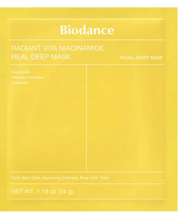 Biodance Radiant Vita Niacinamide Real Deep Mask Stk - Biodance Evilbeauty  - 8809937361466