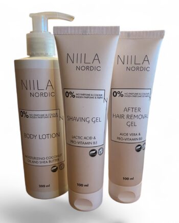 Niila Shave Care Pakke Trins Plejesæt Til Glat Velplejet Hud - Skyskin Evilbeauty