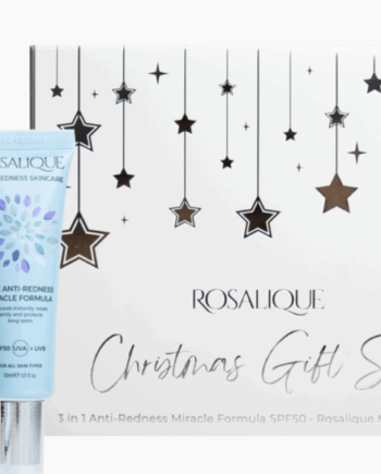 Rosa Lique Gaveæske Med Anti Rødme Creme Med Spf50 30ml & Foundation Brush - Rosalique Evilbeauty  - 5060130035322