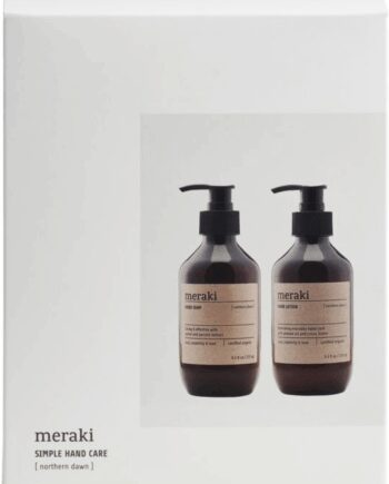 Hvid Gaveæske Meraki Northern Dawn Økologisk Håndplejesæt Med Håndsæbe & Lotion Sort - Meraki Evilbeauty  - 5707644715769