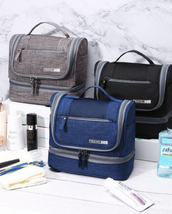 Grå Rejse Toilettaske Med Flere Rum Ideel Til Både Mænd Kvinder Farver - We Do Better Evilbeauty  - 5900779949010