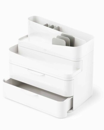 Hvid Makeup Organizer Med Skuffer 27cm 18cm 25cm Barbara - Umbra Evilbeauty  - 28295393775