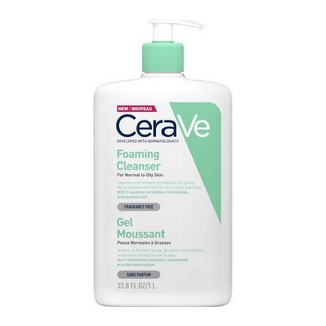 Cerave Foaming Cleanser Normal Oily Skin 1000 - Cerave Evilbeauty  - 3337875598774