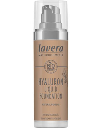 Lavera Foundation Natural Beige Hyaluron Liquid - Lavera Evilbeauty  - 4021457646814