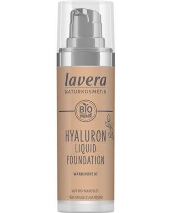 Lavera Hyaluron Liquid Foundation Warm Nude 30ml - Lavera Evilbeauty  - 4021457645350
