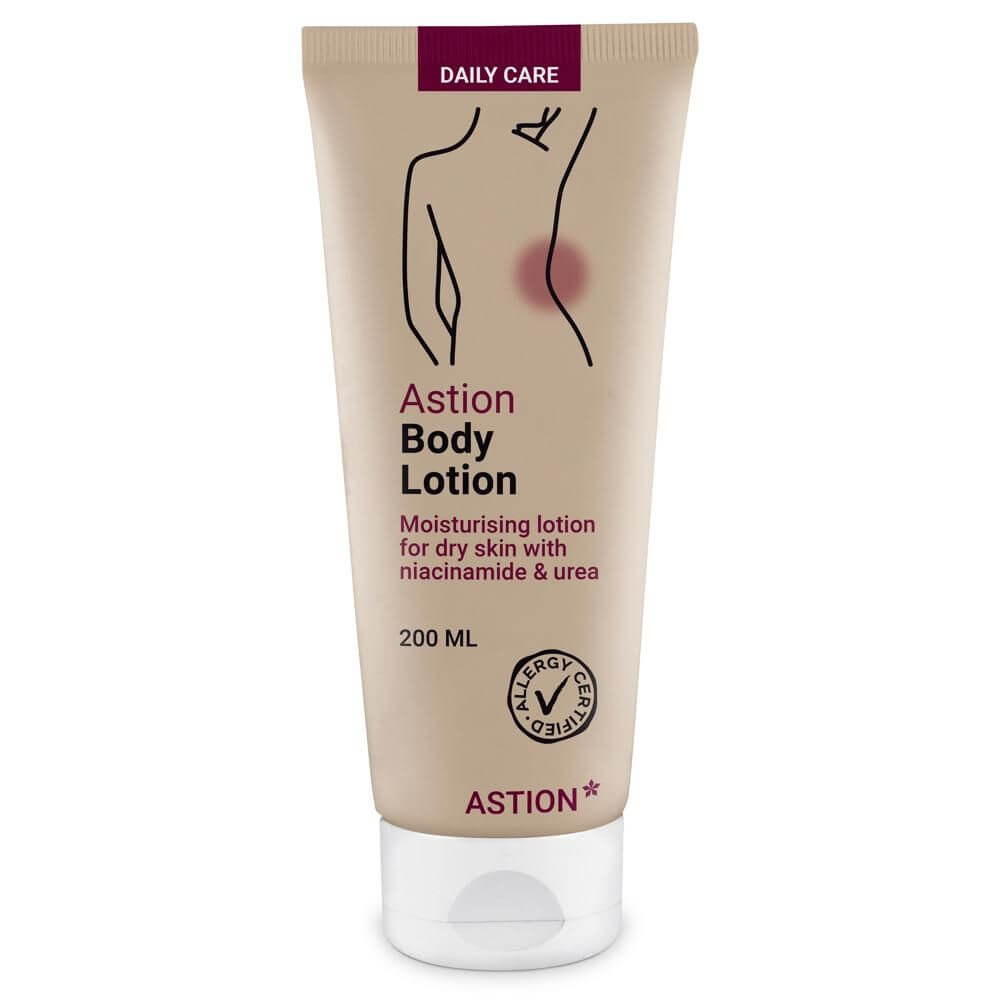 Body Lotion Mod Tør Hud Pleje Ved Eksem Creme Med Urea Niacinamid Til Daglig Fugtpleje - Astion Pharma Evilbeauty  - 5714535000965