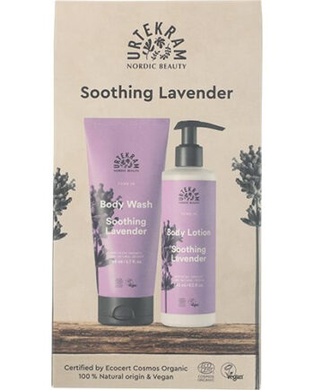 Urtekram Gaveæske Soothing Lavender Body Lotion & Body Wash VÆrdi 124 - Urtekram Evilbeauty  - 5701058011929