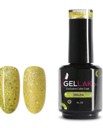 Gul Glimmer Gel Neglelak Fifth Sun Gellak - Gellak.dk Evilbeauty