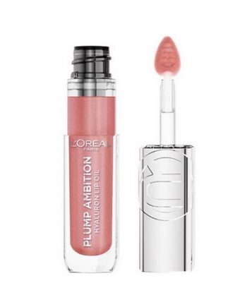 Rød (Red) Loreal Plump Ambition Hyaluron Lip Oil 650 Nude Macaron - Loreal Evilbeauty  - 3600524172756