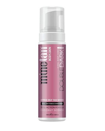 Dark Brown Minetan Double Dark Express Self Tan Mousse 200 - Minetan Evilbeauty  - 9347108004228