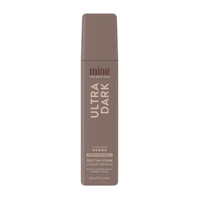 Dark Brown Minetan Ultra Dark Self Tan Foam Hour Express 200 - Minetan Evilbeauty  - 9347108049045