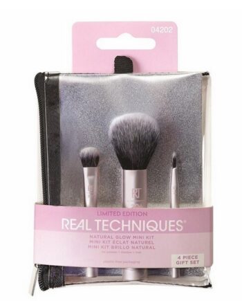 Real Techniques Natural Glow Mini Makeup Brush Set - Real Techniques Evilbeauty  - 0079625042023