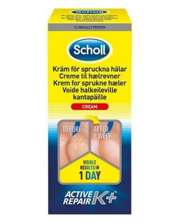 Scholl Creme Til Hælrevner Active Repair 120 - Scholl Evilbeauty  - 5701092114044