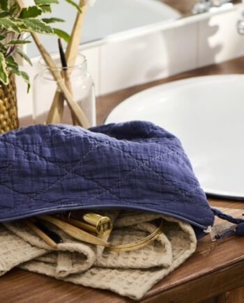 Toilettaske Quiltet Blå Laursen - Ib Laursen Evilbeauty  - 5709898370589