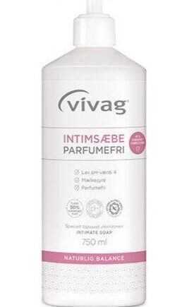 Vivag Intimsæbe Parfumefri 750ml - Vivag Evilbeauty  - 7310610029715